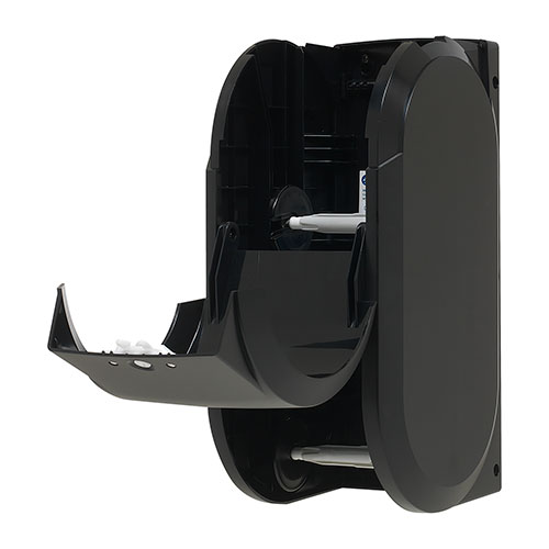 Compact® Vertical Double Roll Coreless Tissue Dispenser, 14.063 x 8.188, Black