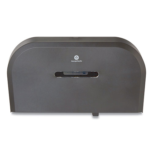 GP Jumbo Jr. Bathroom Tissue Dispenser, Double Roll, 22.1 x 4.8 x 12.1, Black
