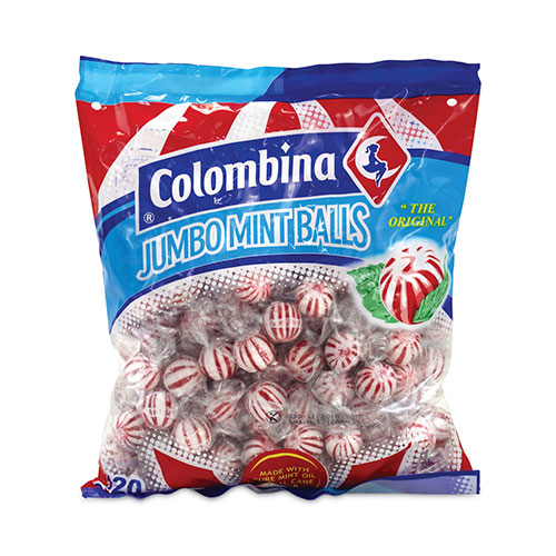 Colombina Jumbo Peppermint Balls Bag, 38.1 oz Bag, 120 Count