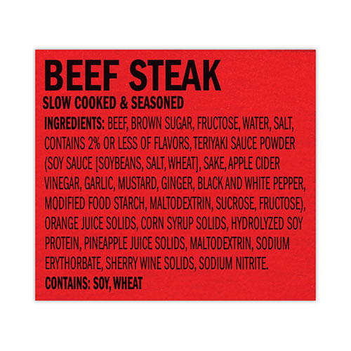 Jack Link's Jumbo Teriyaki Beek Steak, 2 oz, 12/Box