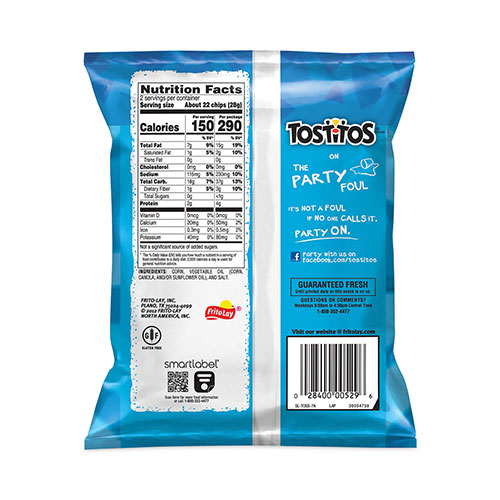 Tostitos Bite Size Tortilla Chips, 2 oz Bag, 64 Bags/Carton