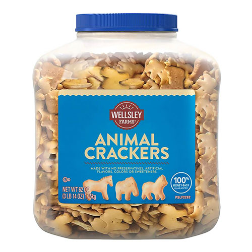 Wellsley Farms™ Animal Crackers, 62 oz Tub, 2/Carton
