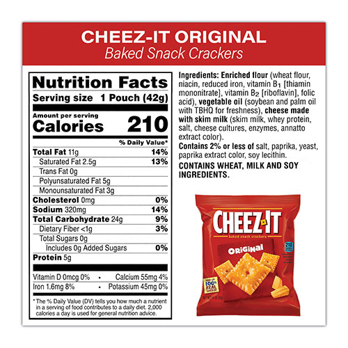 Cheez-It® Baked Snack Crackers Variety Pack, Assorted Flavors, (8) 0.75 oz/ (37) 1.5 oz Bags