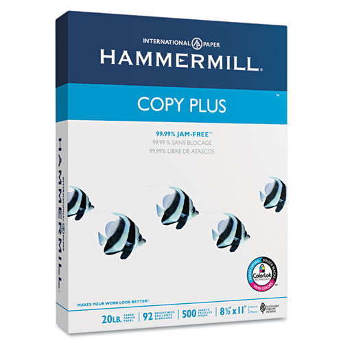 Hammermill White Copy Plus Multipurpose Letter Sized Paper, 8 1/2x11, 20 lb.