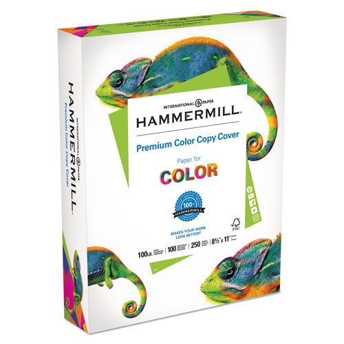 Hammermill Premium Color Copy Cover, 100 Bright, 100lb, 8.5 x 11, 250 Sheets/Pack, 6 Packs/Carton