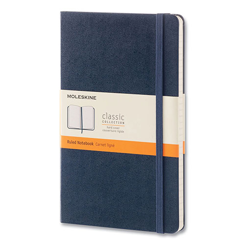 Moleskine Classic Collection Hard Cover Notebook, 1 Subject, Dotted Rule, Sapphire Blue Cover, 8.25 x 5, 240 Sheets