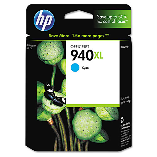 HP 940XL, (C4907AN) High Yield Cyan Original Ink Cartridge