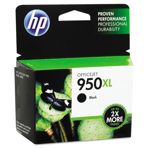 HP 950XL, (CN045AN) High Yield Black Original Ink Cartridge