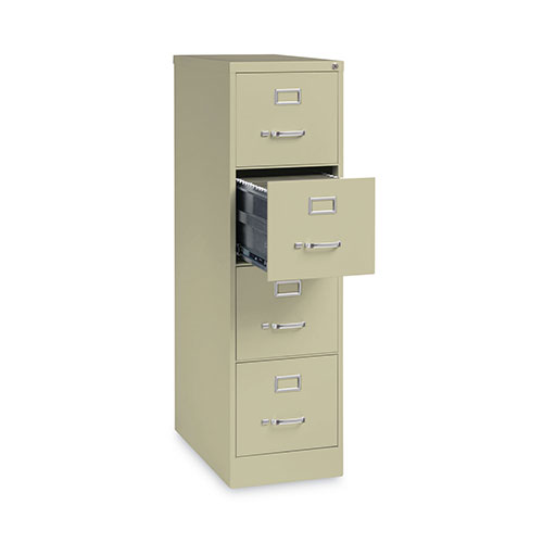Hirsh Vertical Letter File Cabinet, 4 Letter-Size File Drawers, Putty, 15 x 26.5 x 52