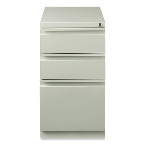 Hirsh Full-Width Pull 20 Deep Mobile Pedestal File, Box/Box/File, Letter, Lt Gray, 15 x 19.88 x 27.75