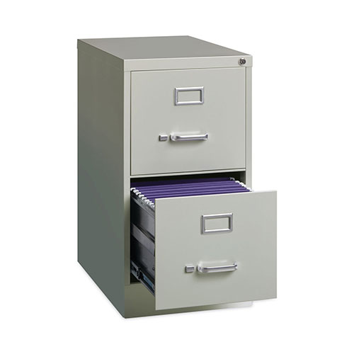 Hirsh Vertical Letter File Cabinet, 2 Letter-Size File Drawers, Light Gray, 15 x 22 x 28.37