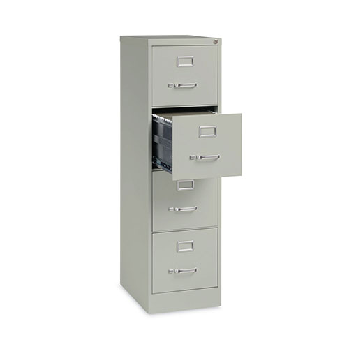 Hirsh Vertical Letter File Cabinet, 4 Letter-Size File Drawers, Light Gray, 15 x 22 x 52