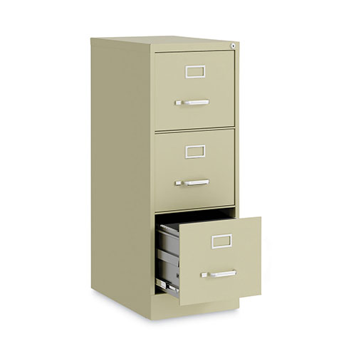 Hirsh Vertical Letter File Cabinet, 3 Letter-Size File Drawers, Putty, 15 x 22 x 40.19