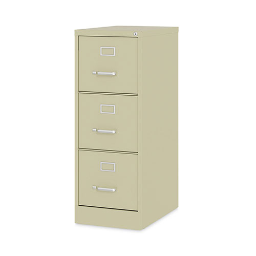 Hirsh Vertical Letter File Cabinet, 3 Letter-Size File Drawers, Putty, 15 x 22 x 40.19