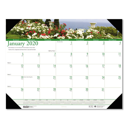 House Of Doolittle Recycled Gardens of the World Photo Monthly Desk Pad Calendar, 22 x 17, 2022