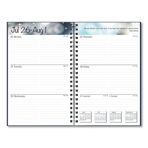 House Of Doolittle Recycled Academic Weekly/Monthly Appointment Planner, 8 x 5, Black Cover, 13-Month (Aug to Aug): 2023 to 2024