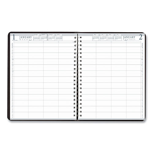 House Of Doolittle Executive Series Four-Person Group Practice Daily Appointment Book, 11 x 8.5, Black Hard Cover, 12-Month (Jan to Dec): 2024