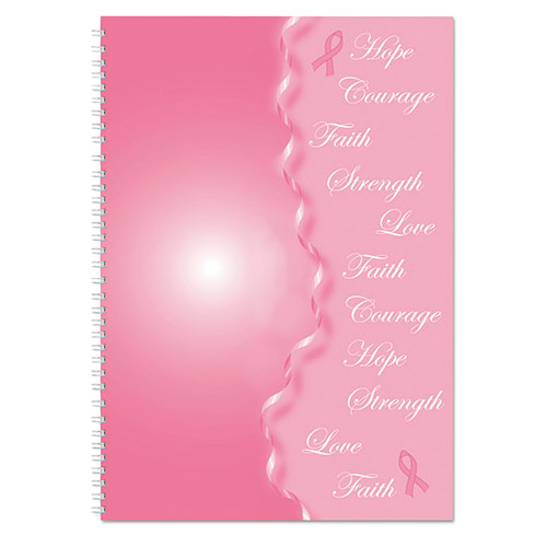 House Of Doolittle Breast Cancer Awareness Recycled Ruled Monthly Planner/Journal, 10 x 7, Pink Cover, 12-Month (Jan to Dec): 2024