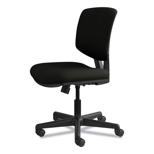 Hon Volt Series Leather Task Chair with Synchro-Tilt, Supports up to 250 lbs., Black Seat/Black Back, Black Base