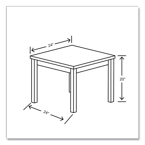 Hon 80000 Series Laminate Occasional Corner Table, 24d x 24w x 20h, Kingswood Walnut
