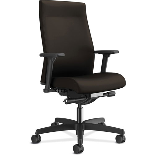 Hon Task Chair, 27"X28-1/2"X44-1/2" , Espresso Fabric/Bk Frame