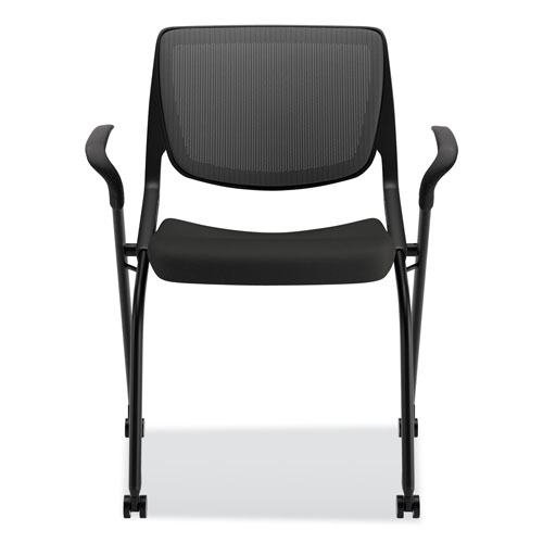 Hon Motivate Nesting/Stacking Flex-Back Chair, Onyx Seat/Black Back, Black Base