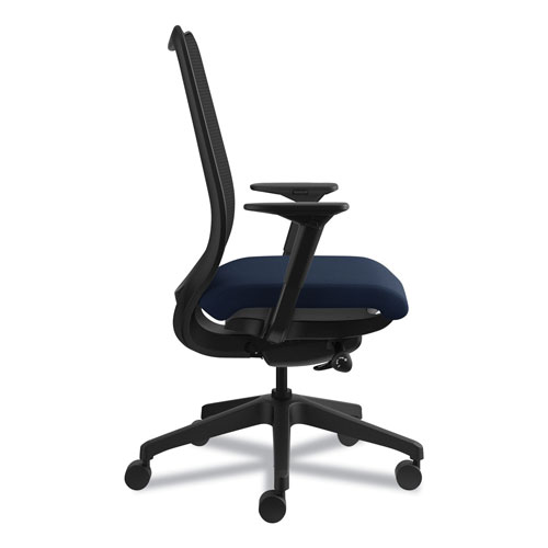 Hon Nucleus Series Work Chair with Ilira-Stretch M4 Back, Supports up to 300 lbs., Navy Seat/Back, Black Base