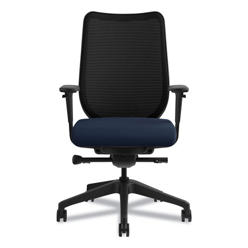 Hon Nucleus Series Work Chair with Ilira-Stretch M4 Back, Supports up to 300 lbs., Navy Seat/Back, Black Base