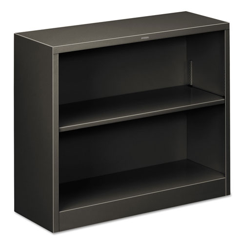 Hon Metal Bookcase, Two-Shelf, 34-1/2w x 12-5/8d x 29h, Charcoal