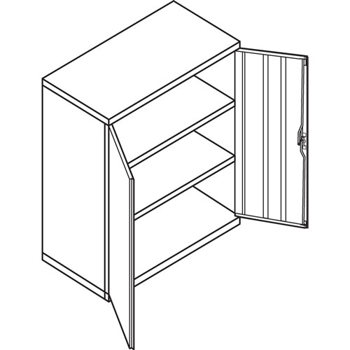 Hon Assembled Storage Cabinet, 36w x 18 1/8d x 41 3/4h, Light Gray