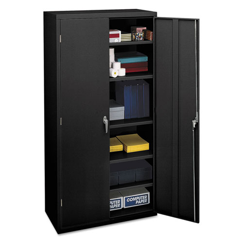 Hon Assembled Storage Cabinet, 36w x 18 1/8d x 71 3/4h, Black