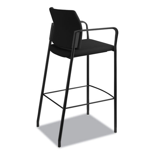 Hon Accommodate Series Café Stool, Supports up to 300 lbs., Black Seat/Black Back, Black Base
