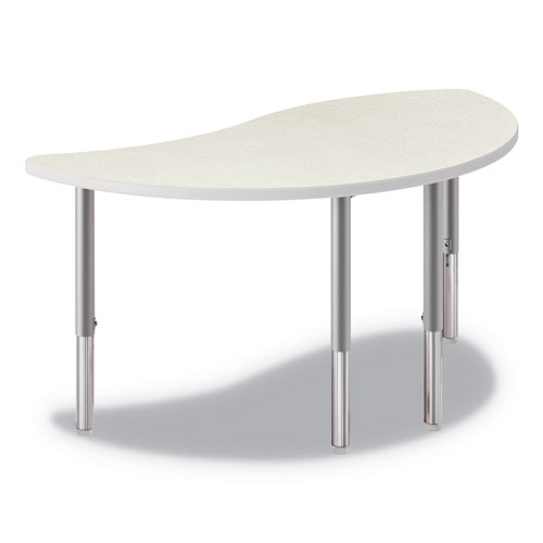 Hon Build Wisp Shape Table Top, 54w x 30d, Silver Mesh