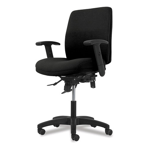 Hon Network Mid-Back Task Chair, Supports up to 250 lbs., Black Seat/Black Back, Black Base
