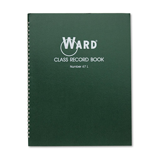 The Hubbard Company Class Record Book, 38 Students, 6-7 Week Grading, 11 x 8-1/2, Green