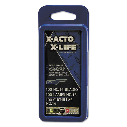 X-Acto No. 16 Bulk Pack Blades for X-Acto Knives, 100/Box
