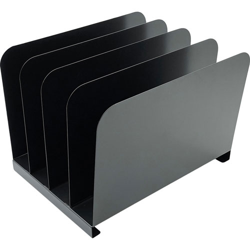 Huron Vertical Desk Organizer - 4 Compartment(s) - 7.8" Height x 11" Width x 11" Depth - Durable - Steel - 1 Each