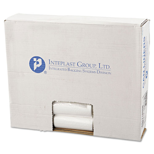 InteplastPitt Perforated High-Density Can Liners, 17 x 18, 4gal, 6mic, Clear, 50/RL, 40 RL/CT
