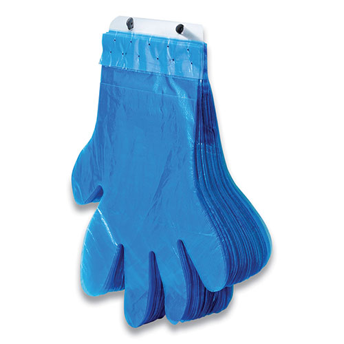 InteplastPitt Reddi-to-Go Poly Gloves on Wicket, One Size, Clear, 8,000/Carton