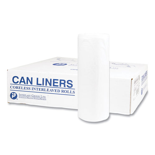 InteplastPitt High-Density Commercial Can Liners Value Pack, 60 gal, 12 microns, 38