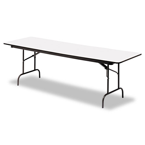 Iceberg Premium Wood Laminate Folding Table, Rectangular, 96w x 30d x 29h, Gray/Charcoal