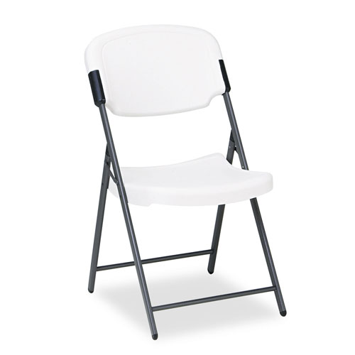 Iceberg Rough 'N Ready Folding Chair, Platinum Seat/Platinum Back, Black Base