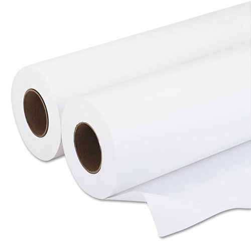 Iconex Amerigo Wide-Format Paper, 3" Core, 20 lb, 18" x 500 ft, Smooth White, 2/Pack