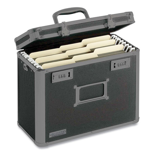Vaultz Locking Personal File Tote, Letter, 7.25 x 13.75 x 12.5, Tactical Black