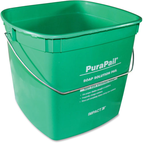 Impact Purapail Cleaning Bucket, 6Qt, 12/CT, Green