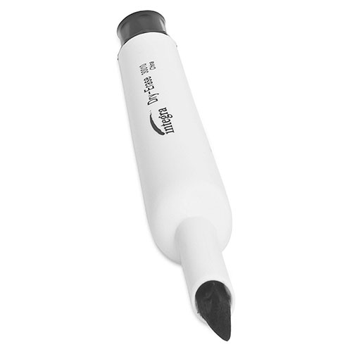 Integra Dry Erase Marker, Chisel Tip, Black