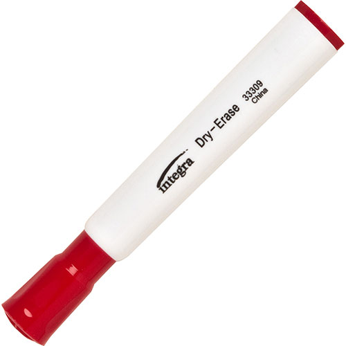 Integra Dry-Erase Marker, Chisel Tip, Red