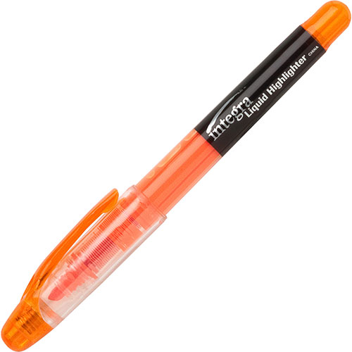 Integra Liquid Ink Highlighter, ChiselTip, Fade Resistant, Orange