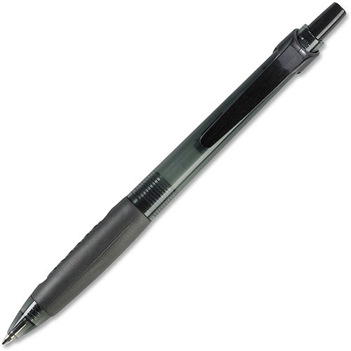 Integra Ballpoint Pen, Retractable, Fine Point, Black Barrel/Ink