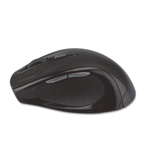 Innovera Wireless Optical Mouse with Micro USB, 2.4 GHz Frequency/32 ft Wireless Range, Left/Right Hand Use, Gray/Black